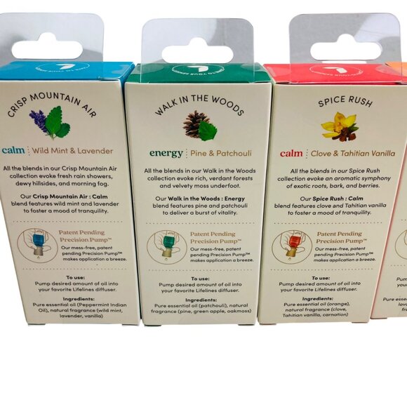 Lifelines Essential Oils Aromatherapy 5 Pack Various Energy, Focus, Calm - New - Picture 4 of 6
